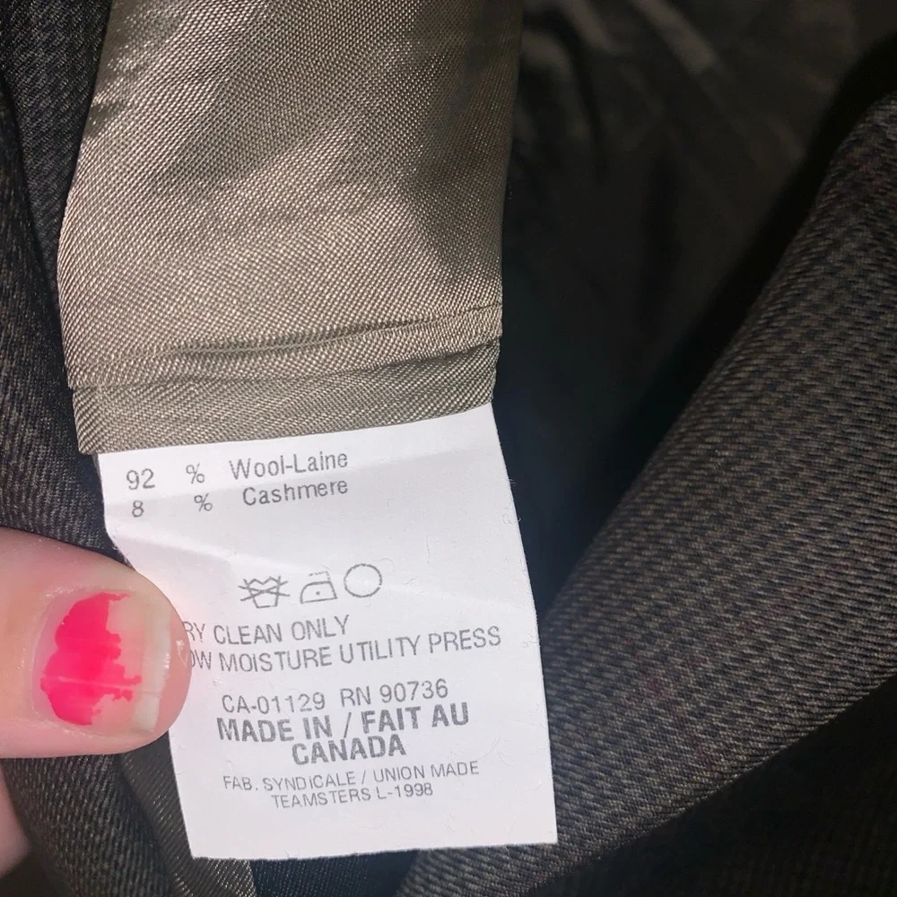 Lauren Ralph Lauren Wool Cashmere Blend Houndstooth Blazer 40L